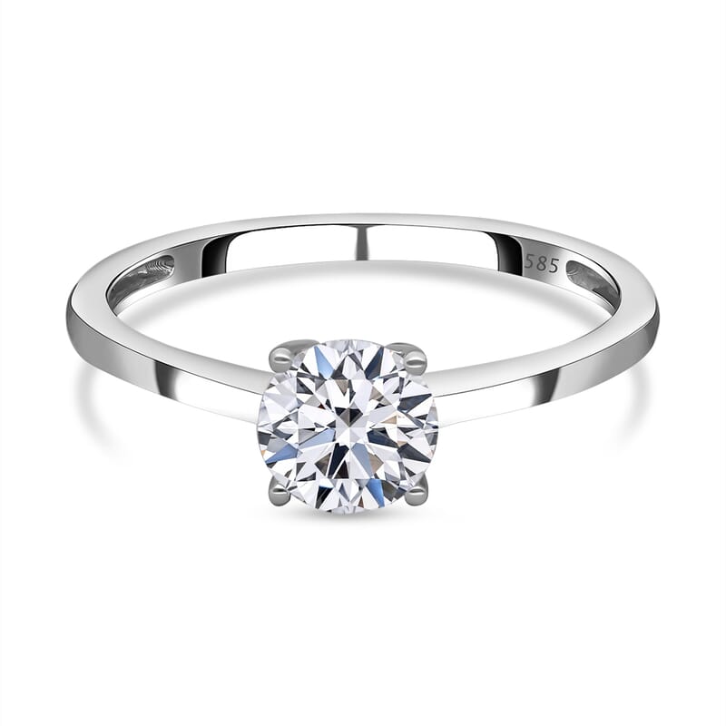 Luxuriant Lab Grown Diamond G-H SI 1.00 ctw Solitaire Ring in 14K White Gold (Size 10.0)