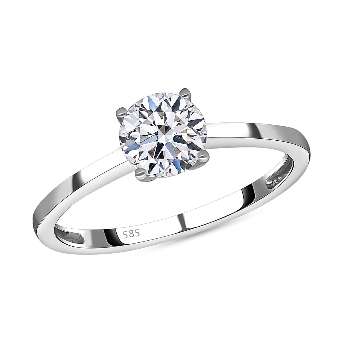 Luxuriant Lab Grown Diamond G-H SI 1.00 ctw Solitaire Ring in 14K White Gold (Size 10.0)
