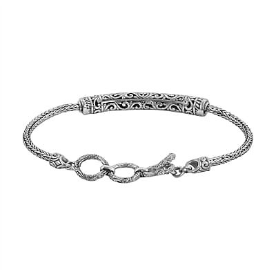 Bali Legacy Sleeping Beauty Turquoise Bracelet in Sterling Silver (7.50 In) 1.80 ctw