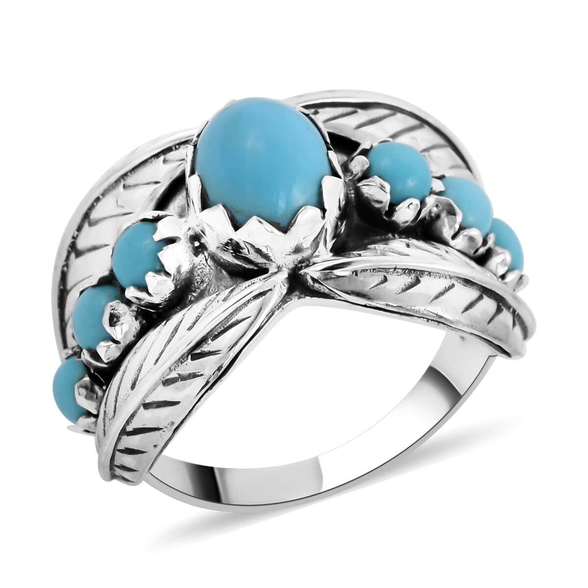 BALI LEGACY American Natural Sleeping Beauty Turquoise Ring in Sterling Silver 10 Grams 3.00 ctw image number 0