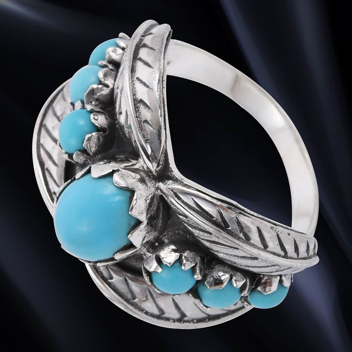 BALI LEGACY American Natural Sleeping Beauty Turquoise Ring in Sterling Silver 10 Grams 3.00 ctw image number 1