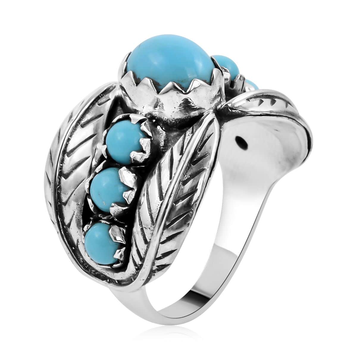 BALI LEGACY American Natural Sleeping Beauty Turquoise Ring in Sterling Silver 10 Grams 3.00 ctw image number 3