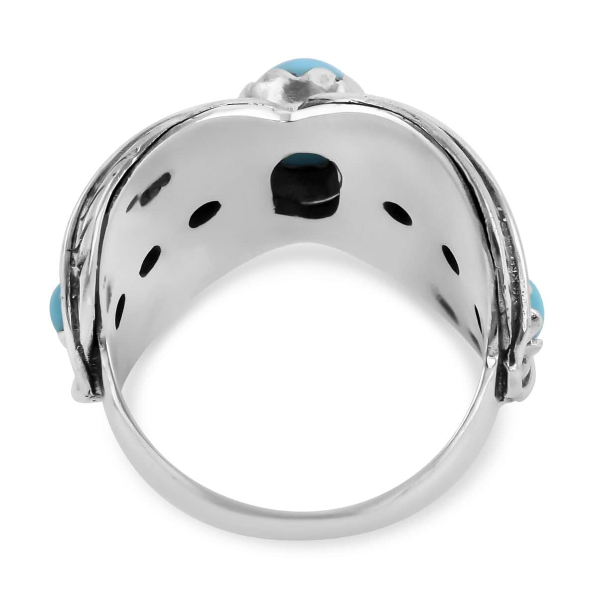 BALI LEGACY American Natural Sleeping Beauty Turquoise Ring in Sterling Silver 10 Grams 3.00 ctw image number 4