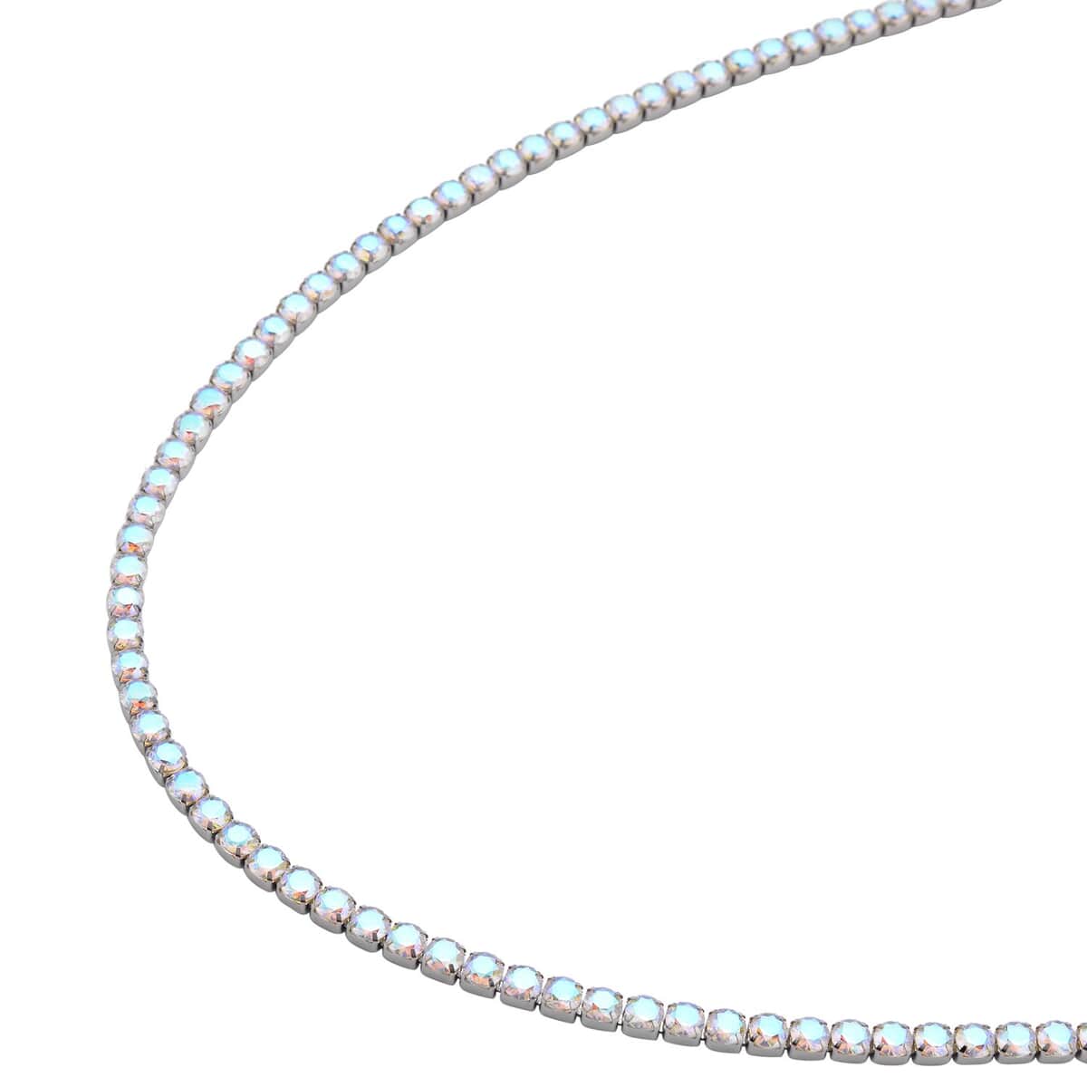 4.6 TCW Diamond Tennis Necklace White Gold, 21 Inches