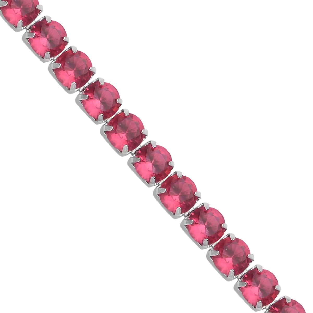 Simulated Fuchsia Diamond Multi-Wear Butterfly Slider Bolo Tennis Necklace (15-33 Inches) in Stainless Steel 45.00 ctw , Tarnish-Free, Waterproof, Sweat Proof Jewelry image number 3