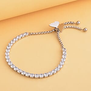 Simulated Diamond Multi-Wear Butterfly Slider Bolo Tennis Bracelet in Stainless Steel (5-9Inches) , Tarnish-Free, Waterproof, Sweat Proof Jewelry