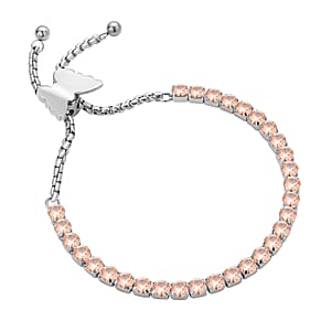 Simulated Champagne Diamond Multi-Wear Butterfly Slider Bolo Tennis Bracelet in Stainless Steel (5-9Inches) , Tarnish-Free, Waterproof, Sweat Proof Jewelry