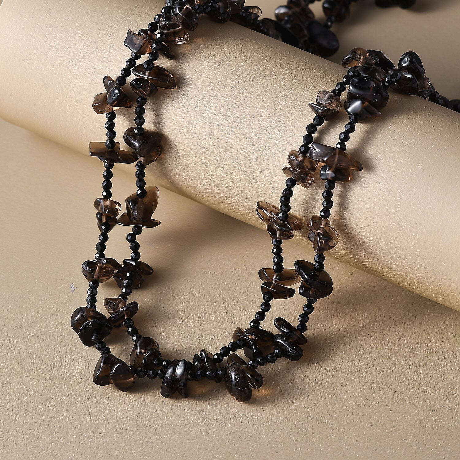 Buy Thai Black Spinel and Brazilian Smoky Quartz 186.25 ctw Chips