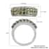 Natural Ambanja Demantoid Garnet and Natural White Zircon Ring in Platinum Over Sterling Silver (Size 10.0) 2.00 ctw image number 5