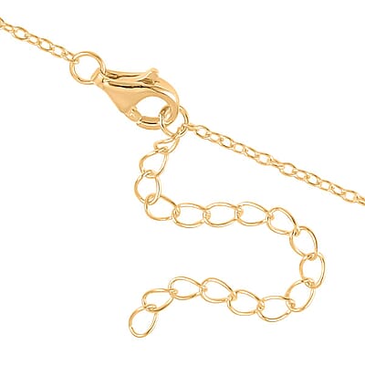 14K Yellow Gold Over Sterling Silver Angel Number 444 Design Necklace 16-18 Inches Jewelry Gift Box