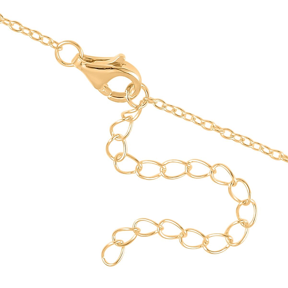 14K Yellow Gold Over Sterling Silver Angel Number 333 Design Necklace 16-18 Inches Jewelry Gift Box image number 3