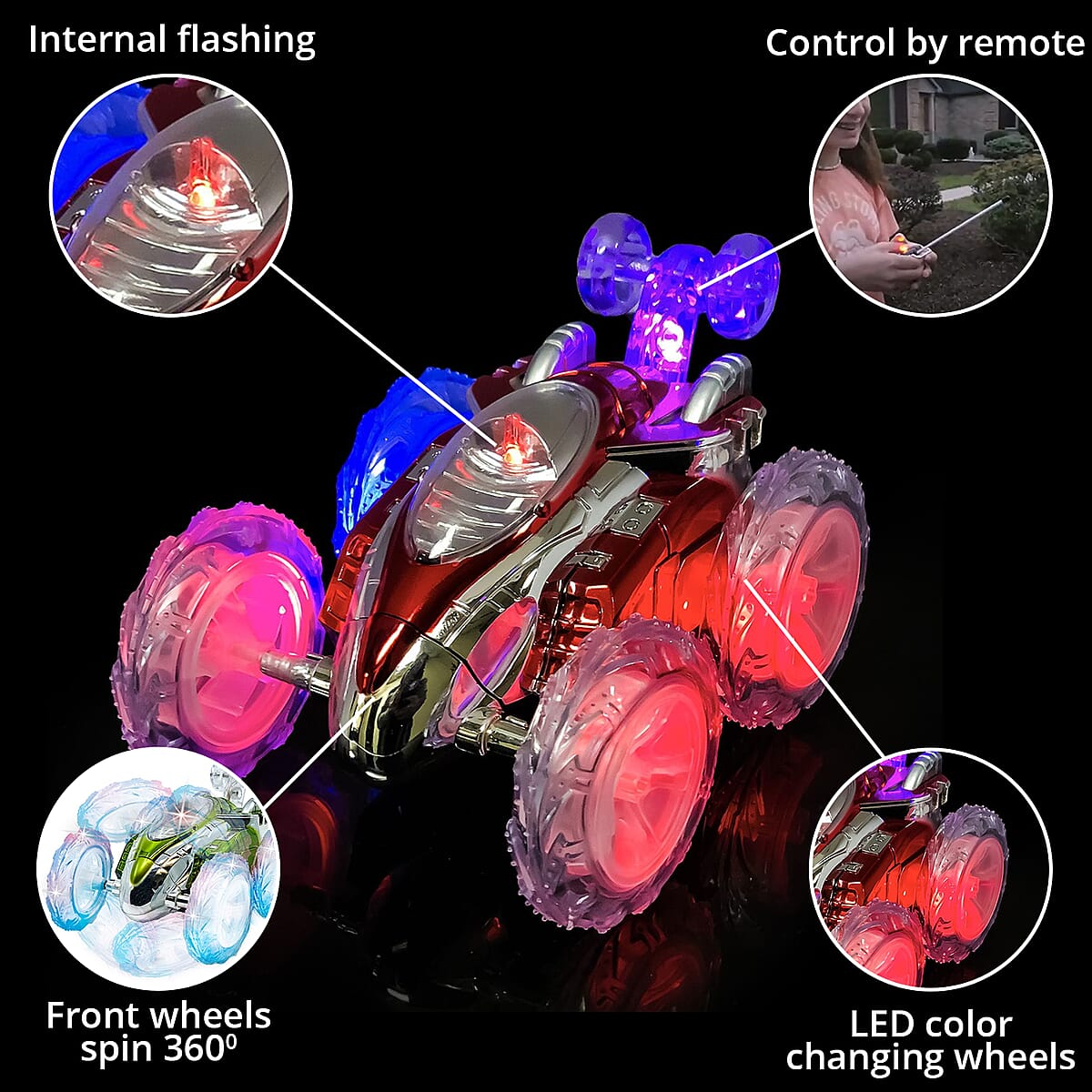 Flipo- RC Dasher Car - Red , Remote Control Car Toy , RC Cars , Remote Car image number 2