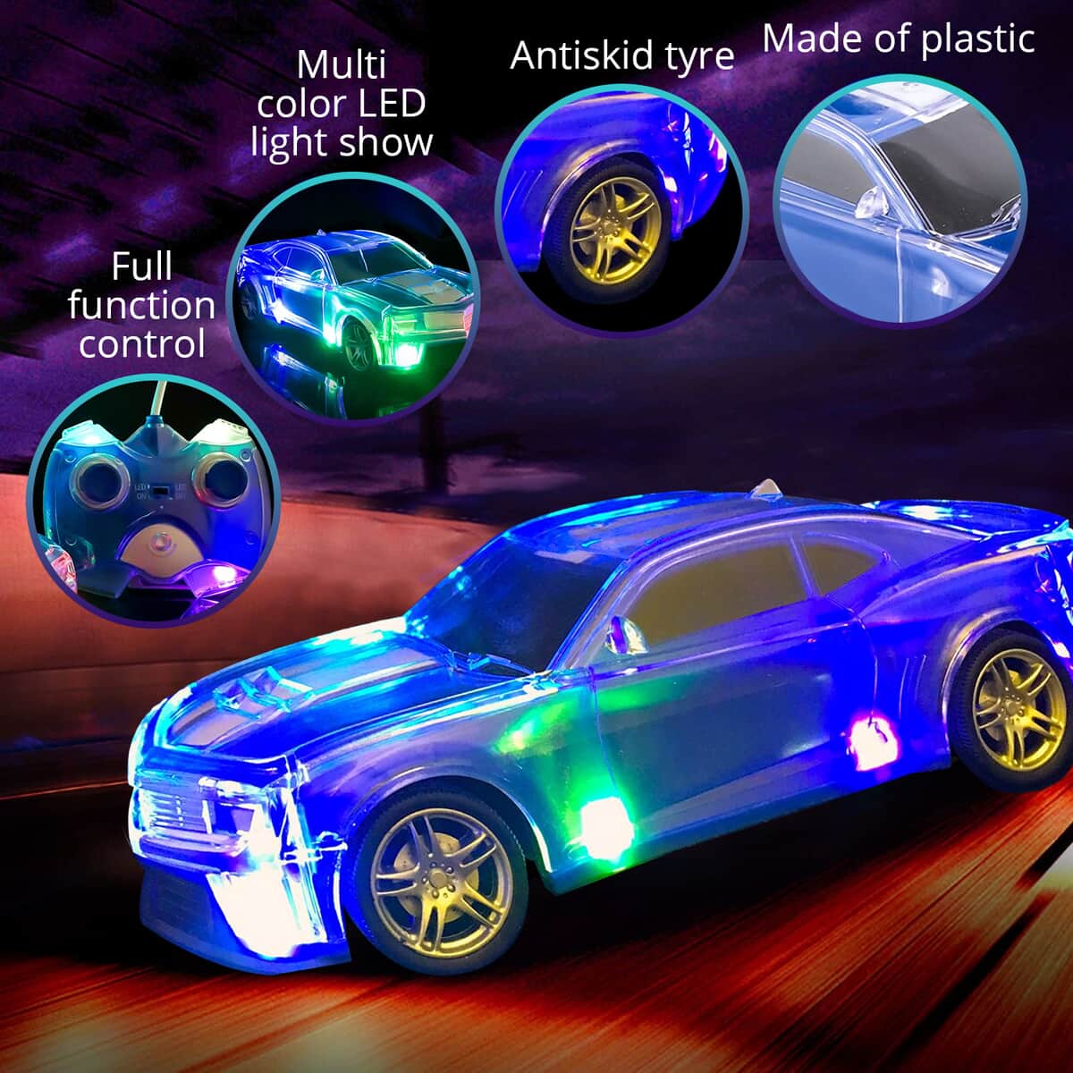 Light Speed LED Illuminated Car | Remote Control Car Toy | RC Cars | Remote Car image number 2