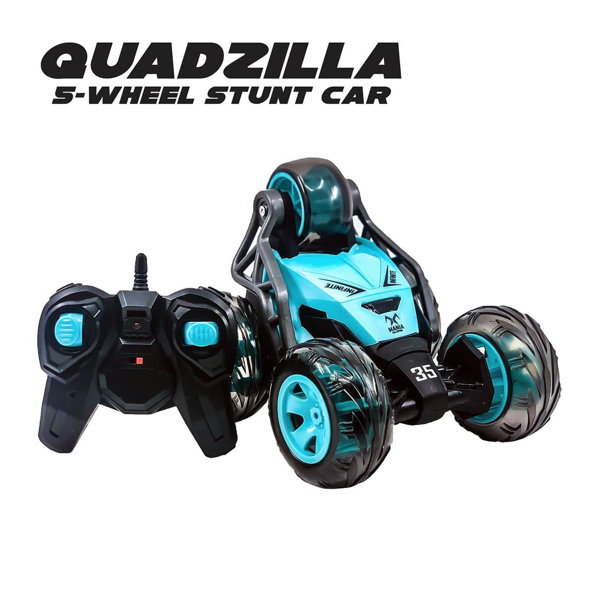 Flipo- Quadzilla | 5-Wheel RC Stunt Car Blue image number 0