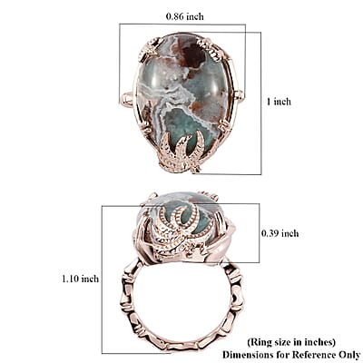 Natural Zimbaprase and Natural Champagne Diamond Ring in Vermeil Rose Gold Over Sterling Silver (Size 10.0) 18.40 ctw