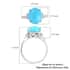 10K White Gold AAA American Natural Sleeping Beauty Turquoise and G-H I2 Diamond Ring 2.73 Grams 4.05 ctw image number 5