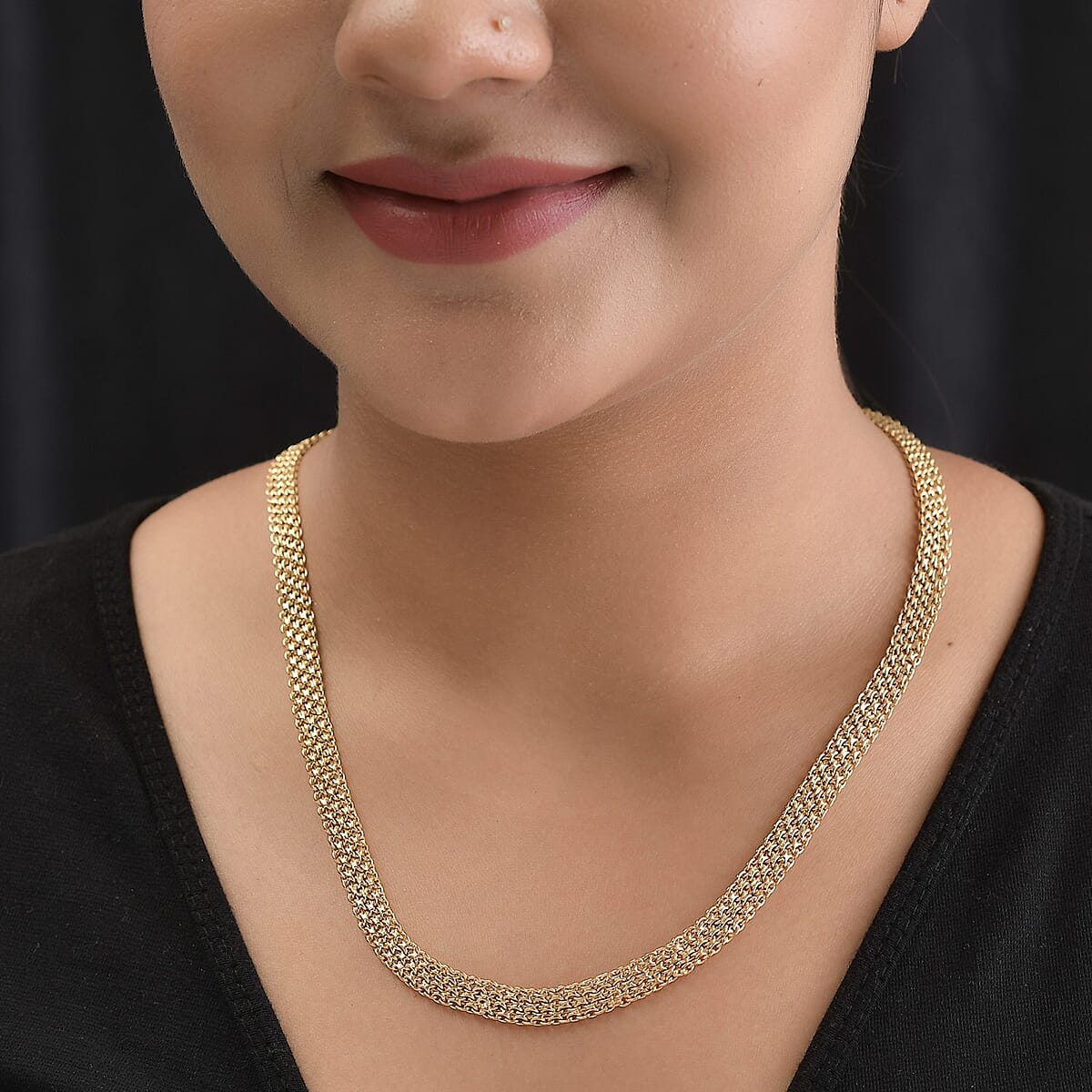 Artisan Crafted Vermeil YG Over Sterling Silver Bismark Necklace (20 Inches) (22 g) image number 2