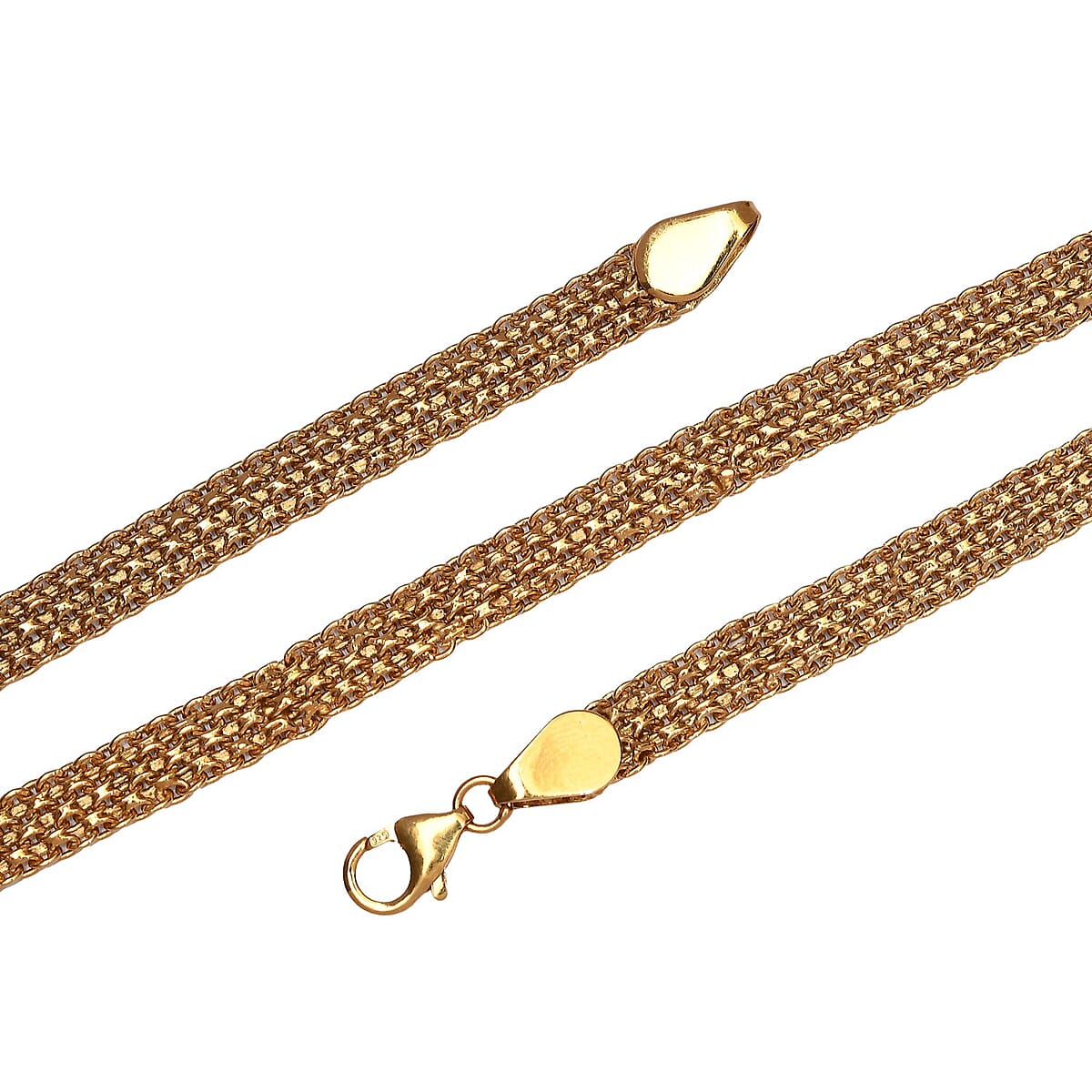 Artisan Crafted Vermeil YG Over Sterling Silver Bismark Necklace (20 Inches) (22 g) image number 3