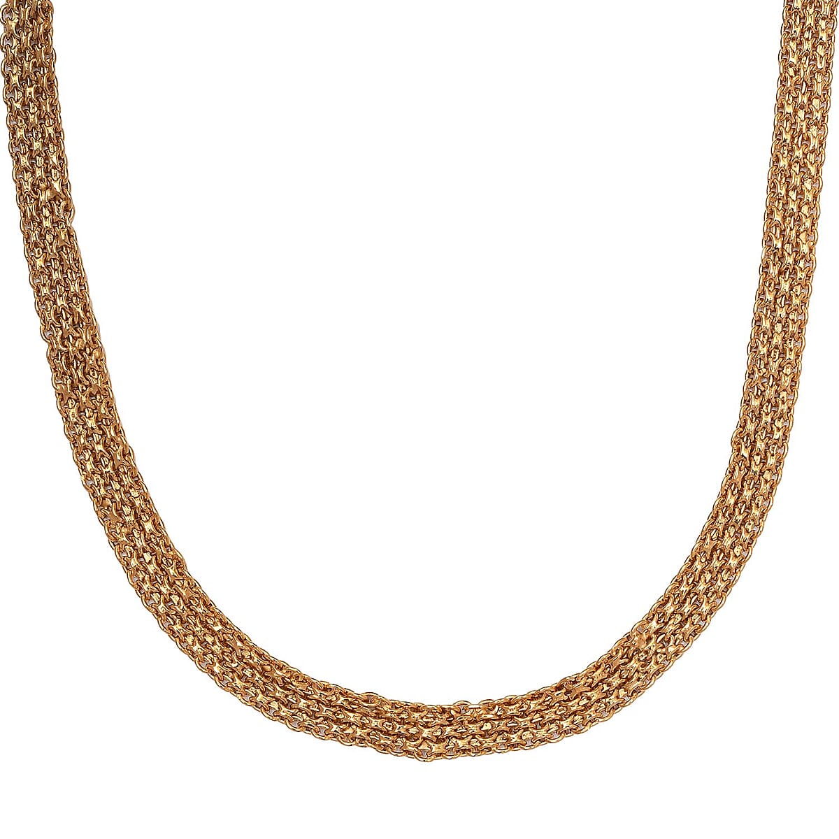 Artisan Crafted Vermeil YG Over Sterling Silver Bismark Necklace (20 Inches) (22 g) image number 4