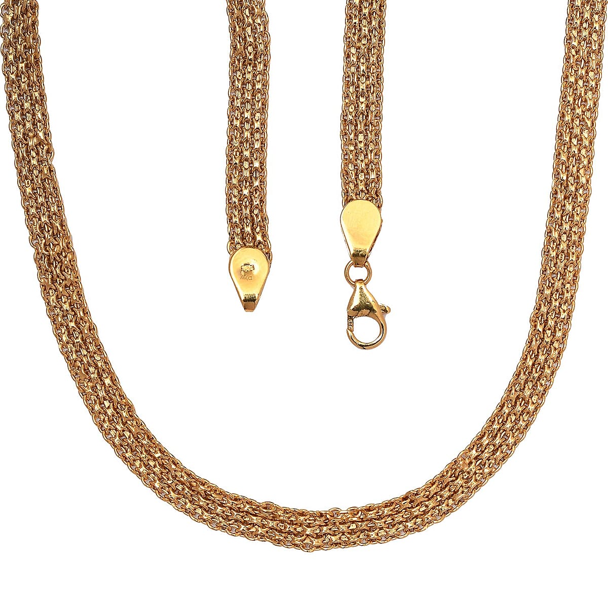 Artisan Crafted Vermeil YG Over Sterling Silver Bismark Necklace (20 Inches) (22 g) image number 5