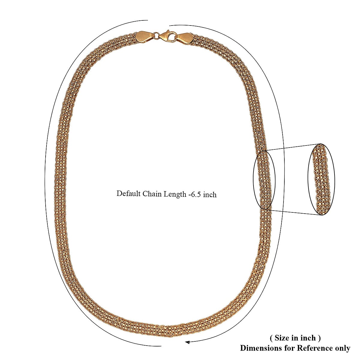 Artisan Crafted Vermeil YG Over Sterling Silver Bismark Necklace (20 Inches) (22 g) image number 6