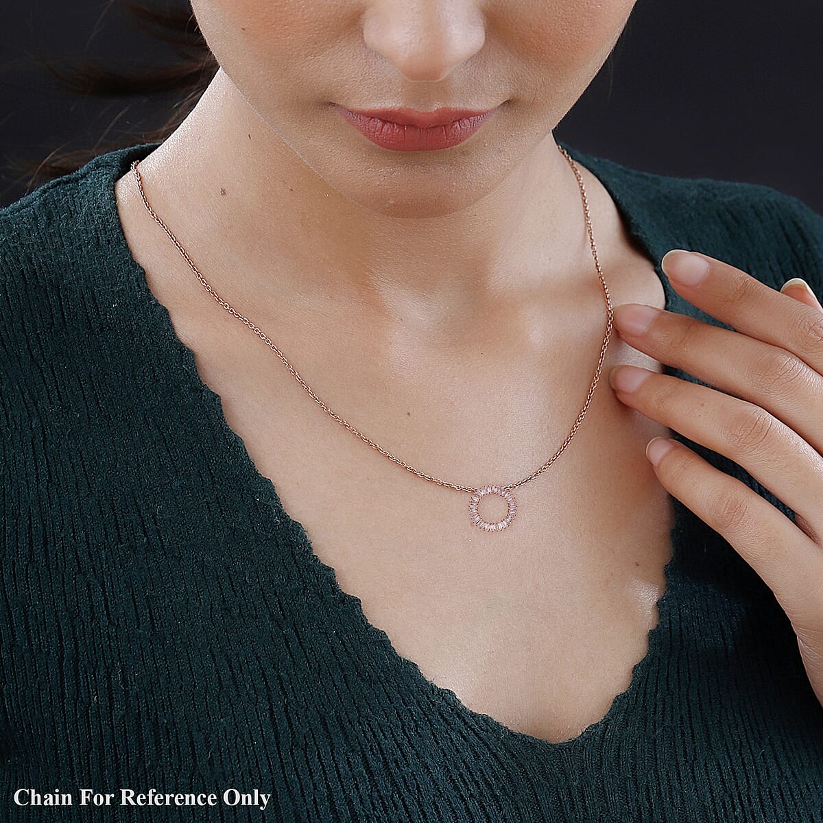 Luxoro 10K Rose Gold I3 Natural Pink Diamond Pendant 0.50 ctw image number 2