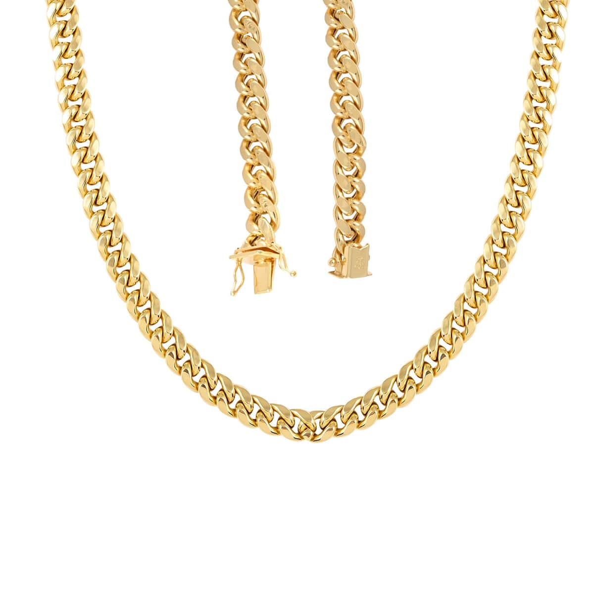 California Closeout Deal 10K Yellow Gold 11mm Miami Cuban Necklace 18 Inches 45 Grams image number 4