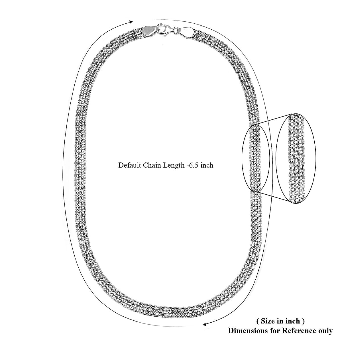 Artisan Crafted Platinum Over Sterling Silver Bismark Necklace 20 Inches 22 Grams image number 6