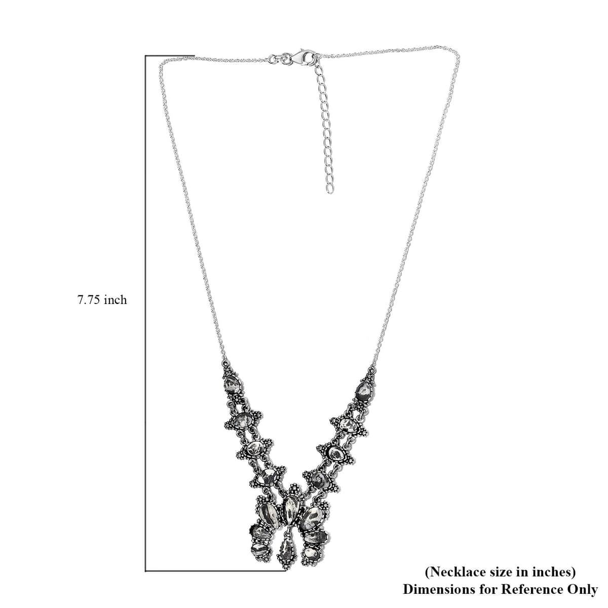 White Buffalo Squash Blossom Necklace 18 Inches in Sterling Silver 13.60 ctw image number 5