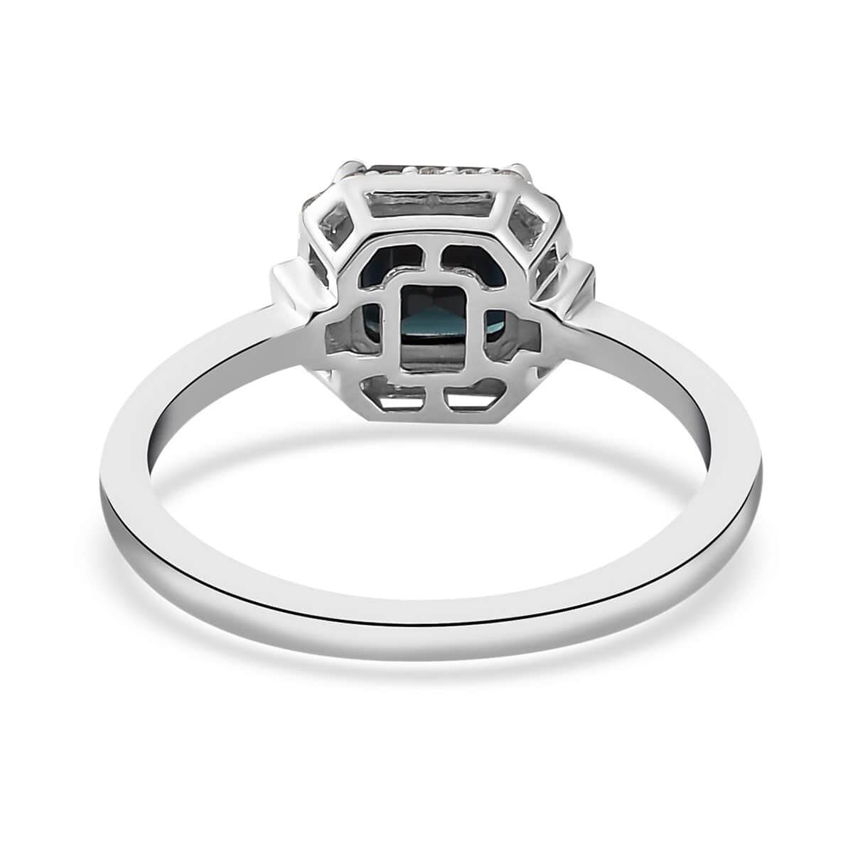Luxoro 14K White Gold AAA Monte Belo Indicolite and G-H I2 Diamond Ring (Size 7.0) 1.35 ctw image number 4