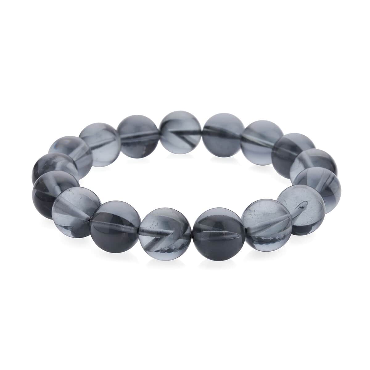 Grey Magic Color Glass Beaded Stretch Bracelet image number 2