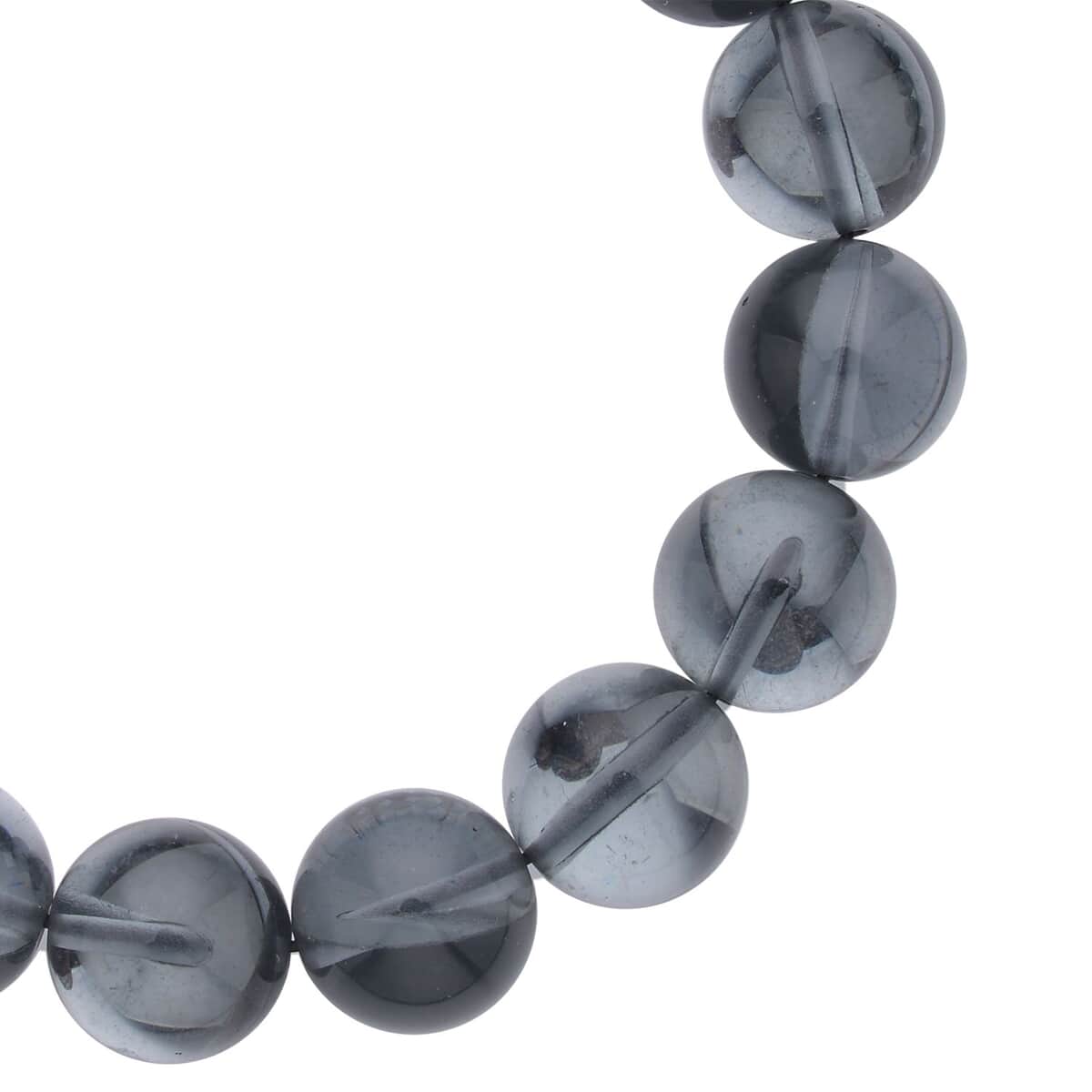 Grey Magic Color Glass Beaded Stretch Bracelet image number 3