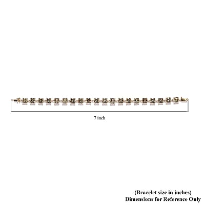  Luxoro 10K Yellow Gold Asscher Cut AAA Turkizite Link Bracelet (6.50 In) (3.20 g) 13.35 ctw