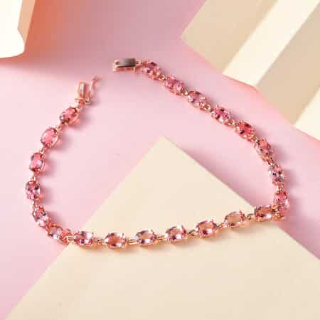 Morganite Pink Crystal Bracelet Blush Wedding Bracelet 