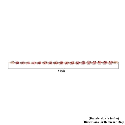 Luxoro 10K Rose Gold Premium Blush Tourmaline Bracelet (6.50 In) 8.25 ctw