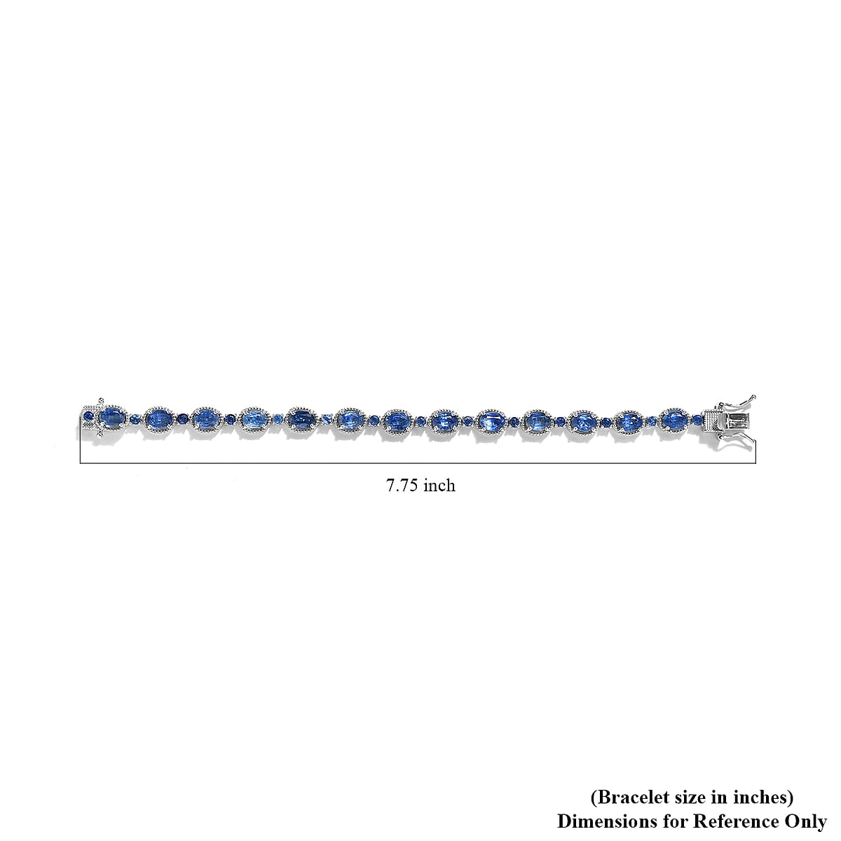 Kashmir Kyanite Bracelet in Platinum Over Sterling Silver (7.25 In) 16.00 ctw image number 4