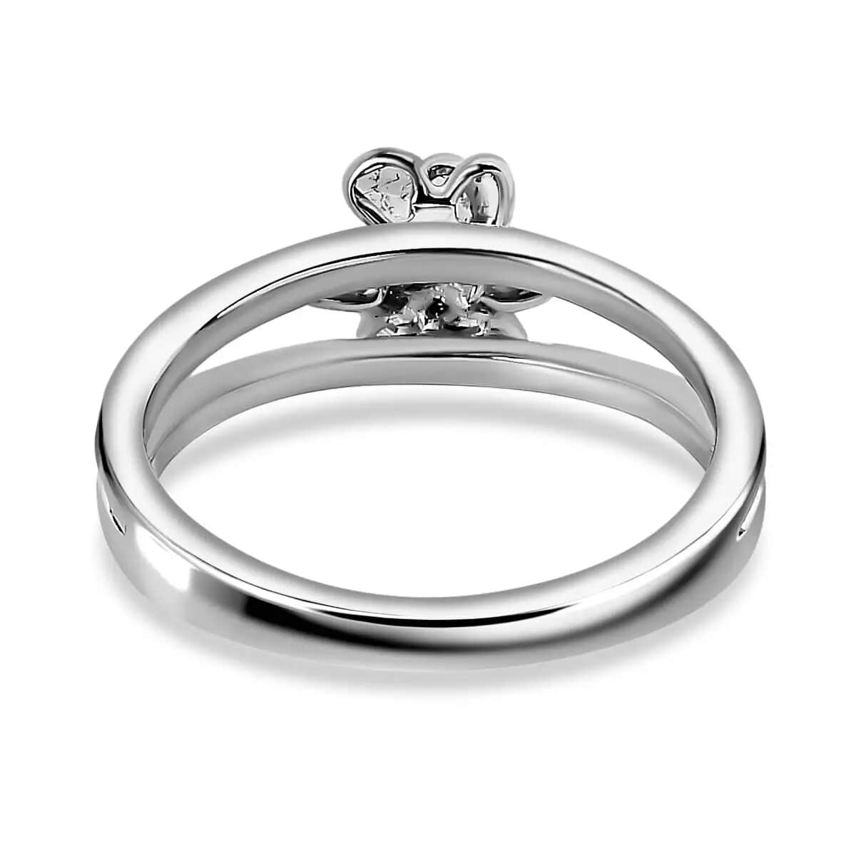 Natural Uncut Polki Diamond 0.25 ctw Floral Ring in Sterling Silver, Flower Jewelry, Diamond Gift For Her (Size 5.00) image number 5