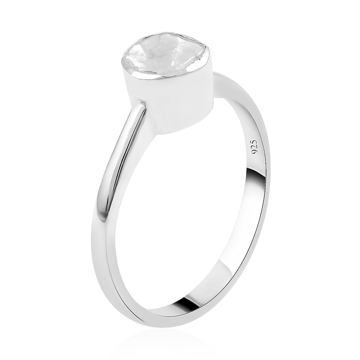 Polki Diamond Solitaire Ring in Sterling Silver (Size 7.0) 0.25 ctw image number 3