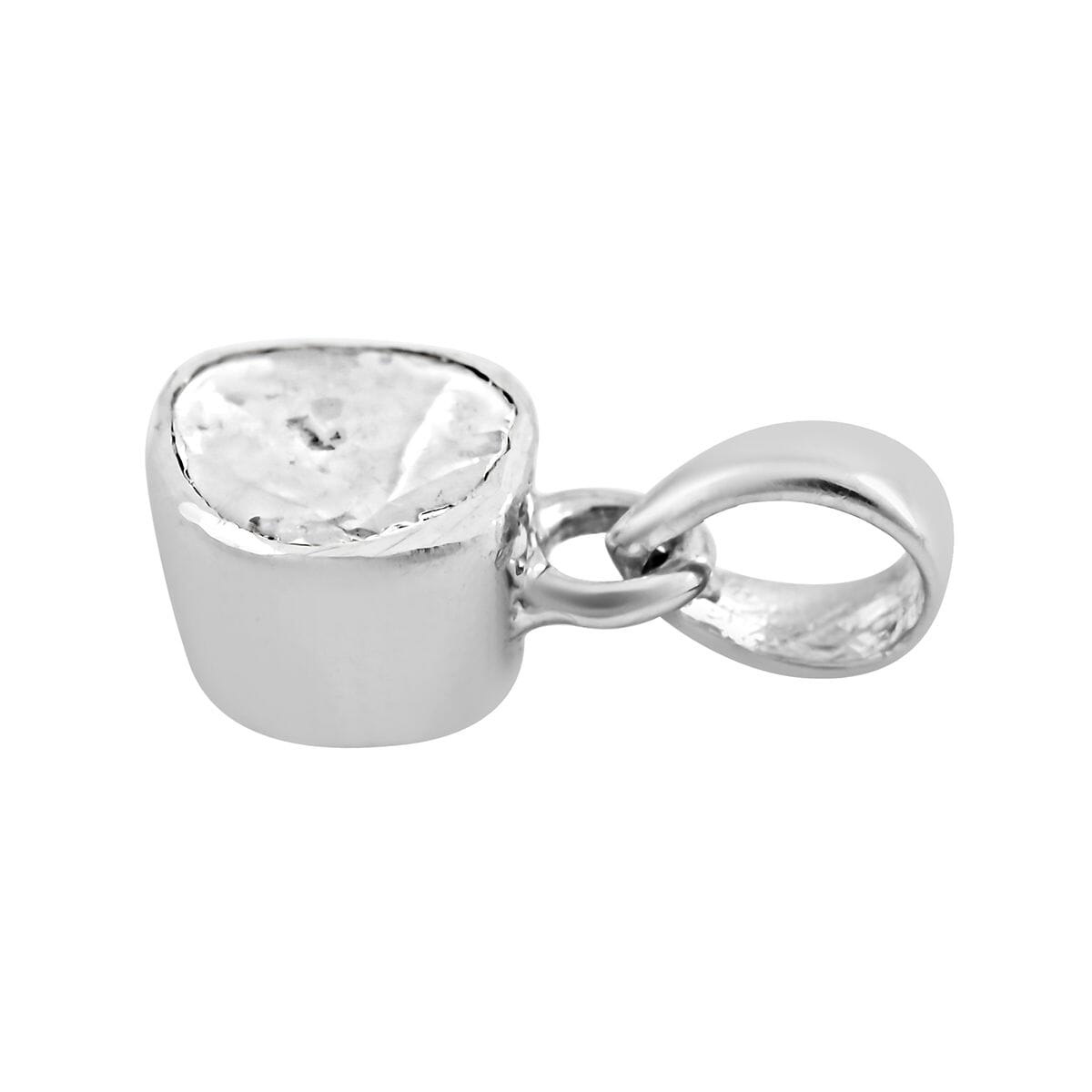 Polki Diamond Solitaire Pendant in Sterling Silver 0.25 ctw image number 3