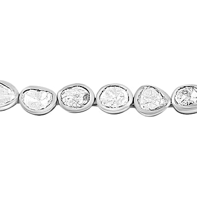 Polki Diamond Tennis Bracelet, Sterling Silver Bracelet, Polki Diamond Bracelet, Bracelet For Her (7.00 In) 2.00 ctw