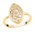 Polki Diamond Marquise Ring in 14K Yellow Gold Over Sterling Silver (Size 10.0) 0.25 ctw image number 0