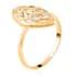 Polki Diamond Marquise Ring in 14K Yellow Gold Over Sterling Silver (Size 10.0) 0.25 ctw image number 3
