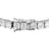 Moissanite Bracelet in Sterling Silver, Asscher Cut Moissanite, Tennis Bracelet (7.25 In) 14.35 ctw image number 6