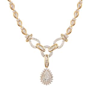 NY Closeout 14K Yellow Gold Diamond Necklace 18 Inches 21 Grams 2.75 ctw