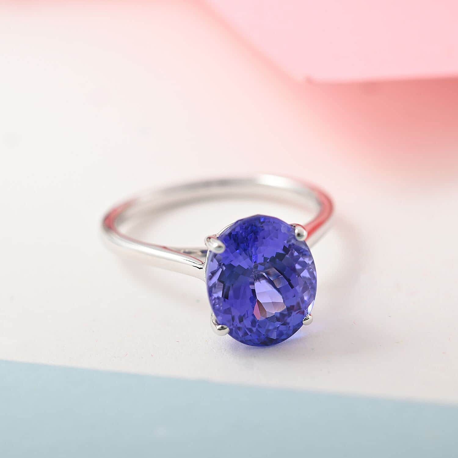 Certified & Appraised Iliana AAA Tanzanite Solitaire Ring in 18K White Gold 2.75 ctw (Size 7.0)