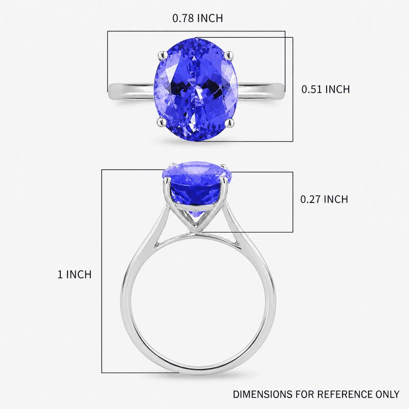 Certified & Appraised Iliana AAA Tanzanite Solitaire Ring in 18K White Gold 2.75 ctw (Size 7.0)