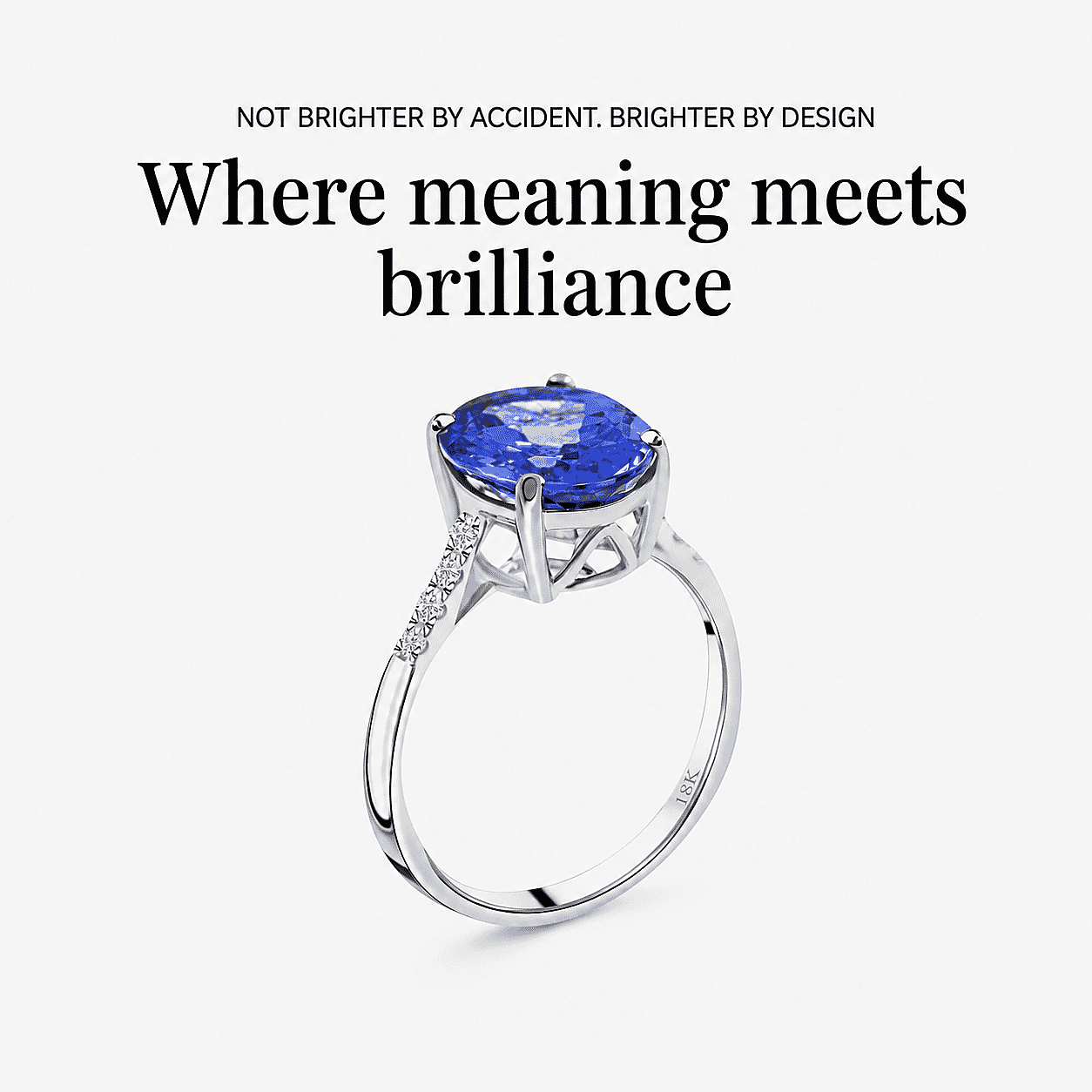 Certified & Appraised Iliana 18K White Gold AAA Tanzanite and G-H SI Diamond Ring (Size 6.0) 3.50 ctw