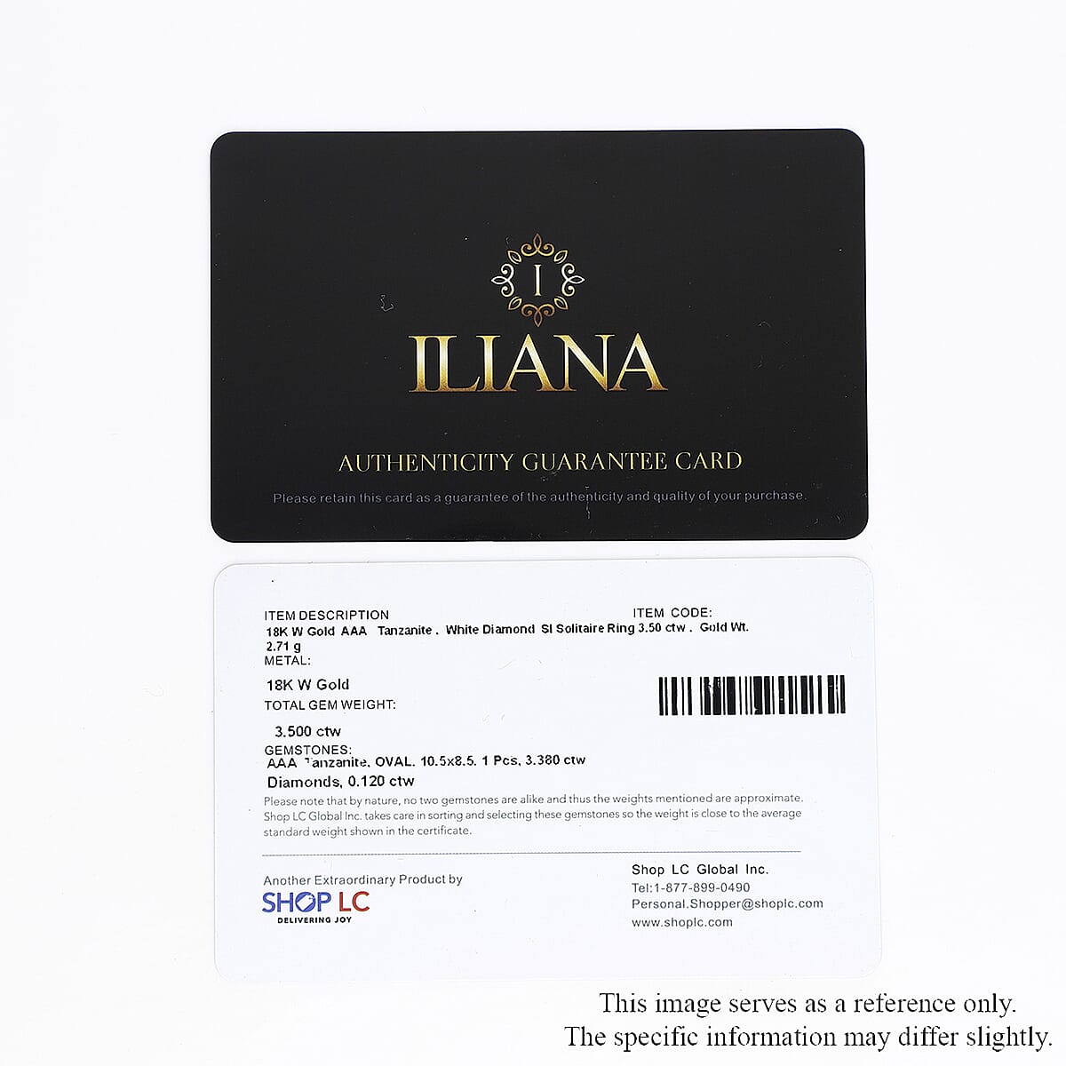 Certified & Appraised Iliana 18K White Gold AAA Tanzanite and G-H SI Diamond Ring (Size 6.0) 3.50 ctw image number 7