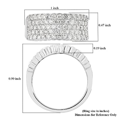 NY Closeout 14K White Gold Diamond Ring (Size 10.0) 5.50 Grams 1.50 ctw