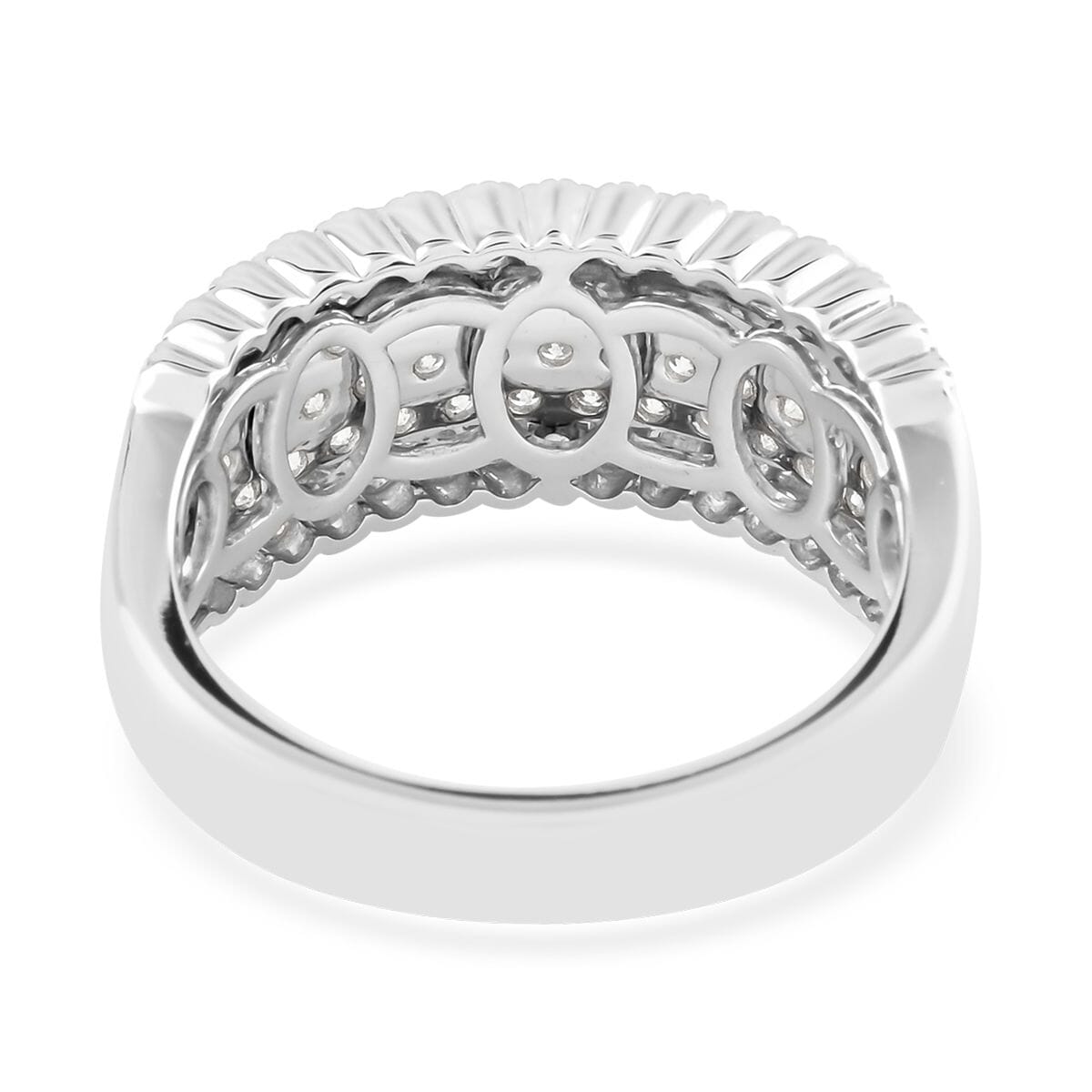 NY Closeout 14K White Gold Diamond Ring (Size 5.0) 5.50 Grams 1.50 ctw image number 4
